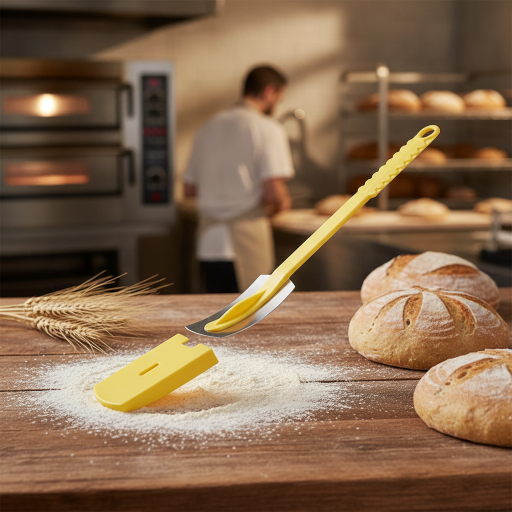 Stainless Steel Grignette Scoring Blade with ABS Handle for Artisan Baking