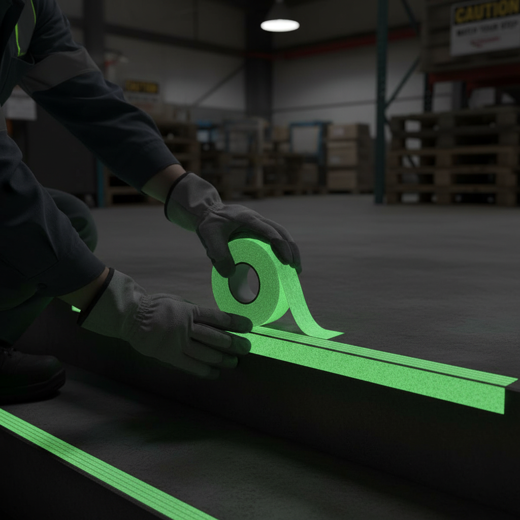 Premium Glow in the Dark Anti Slip Tape Roll - Photoluminescent Self-Adhesive for Safety and Grip in Commercial Environments