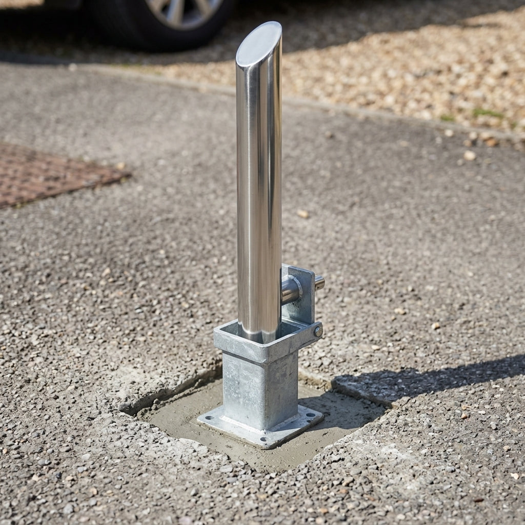 Stainless Steel Removable Mitre Top Bollard 60–168mm (view 2)