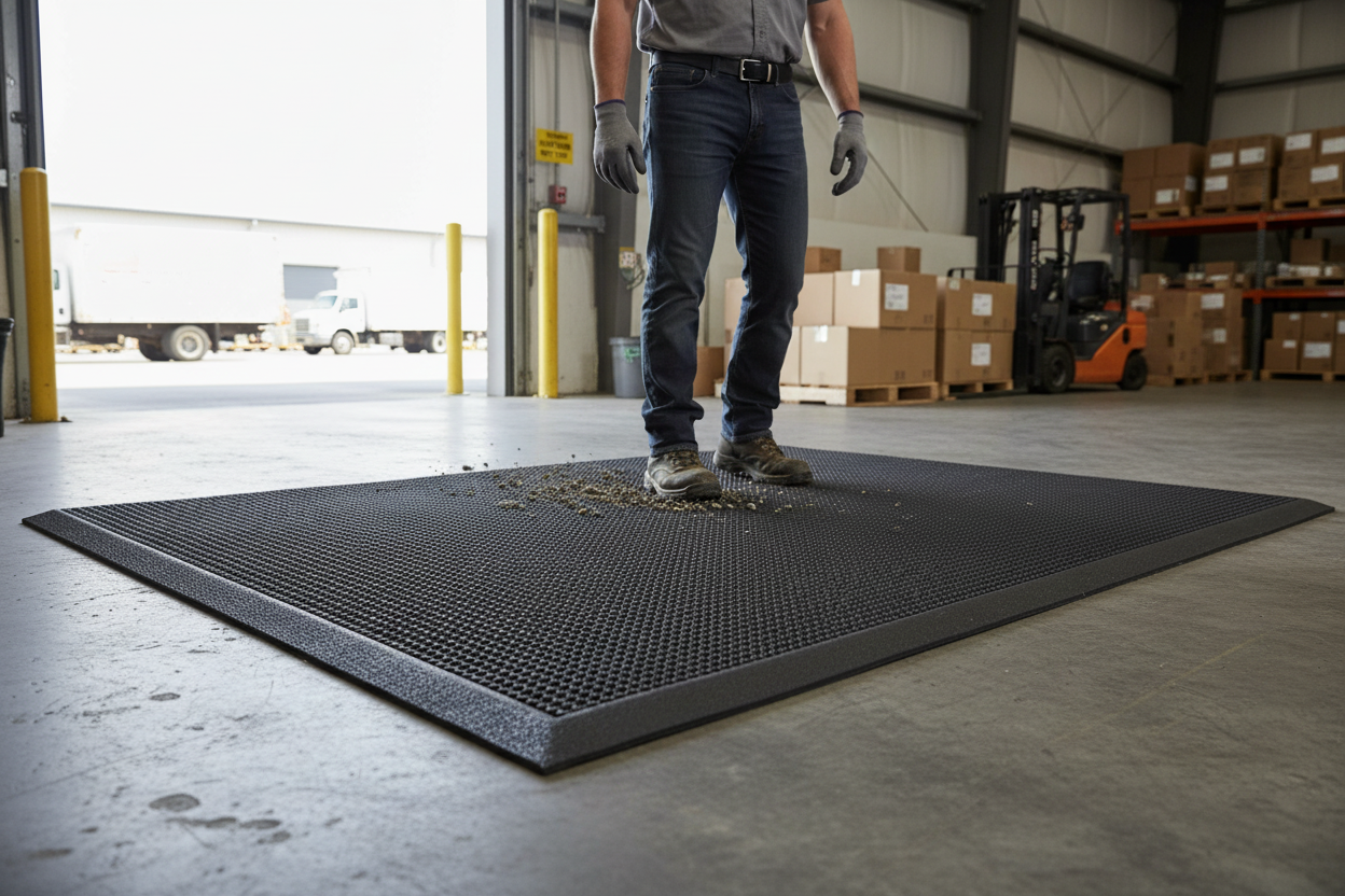 Premium Heavy Duty All-Weather Entrance Mat with Rubber Bristles for Extreme Weather and Heavy Foot Traffic