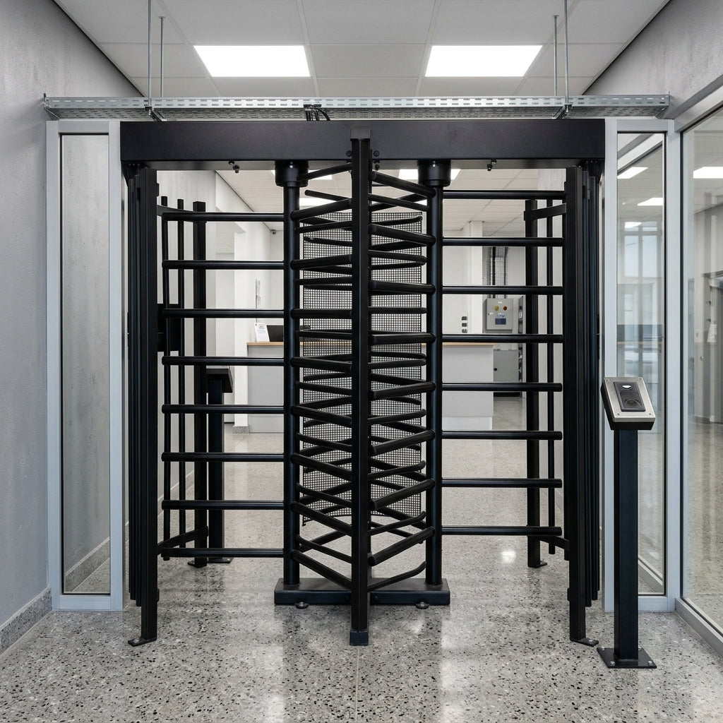 Full Height Double Turnstile Security Gate 120° Access Control