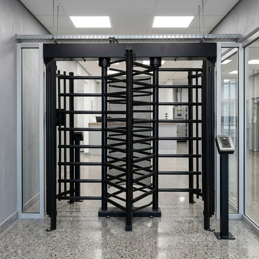 Full Height Double Turnstile Security Gate 120° Access Control