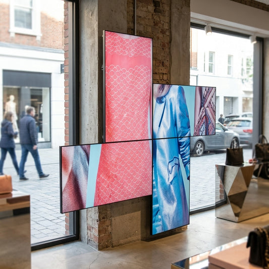 65–98" LCD video wall display 4K UHD 3.5mm narrow bezel
