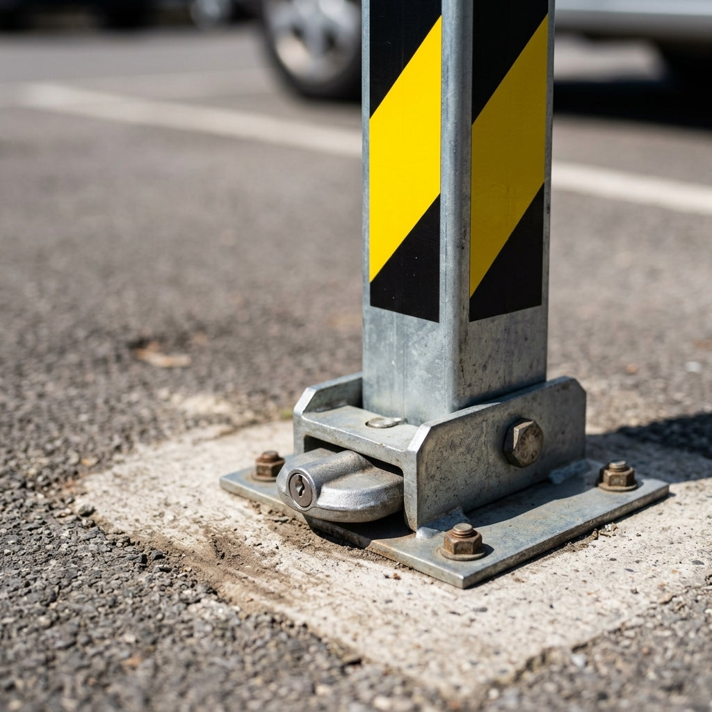 70 × 70mm Fold Down Security Post, 730mm Height (view 2)