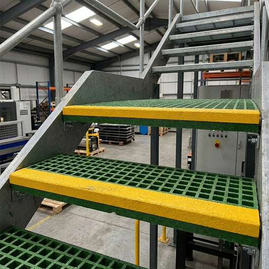 38mm GRP Grating Stair Treads Pack of 2 - Anti-Slip