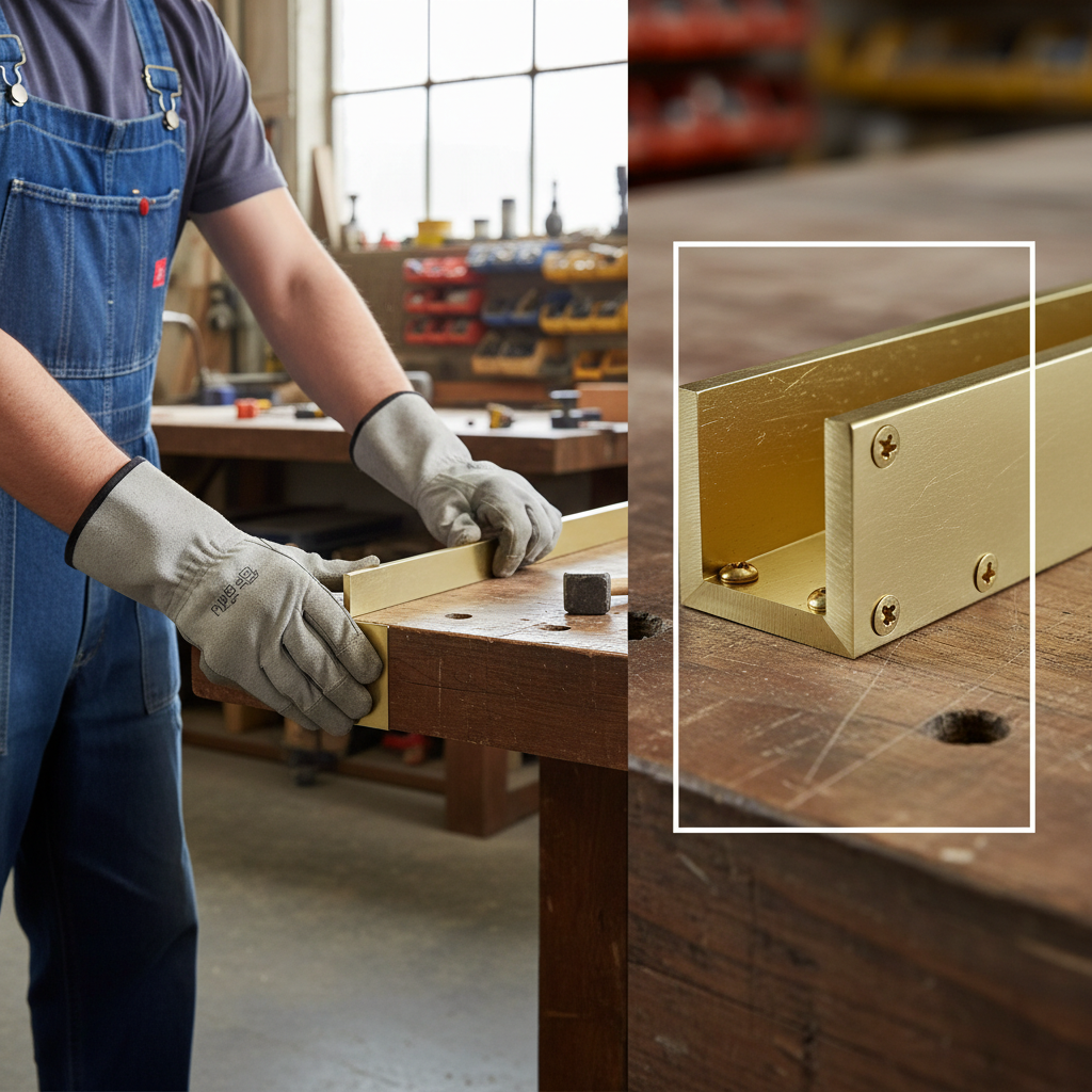 Premium 19mm x 19mm x 3.2mm Plain Finish Brass Channel for Durability and Strength