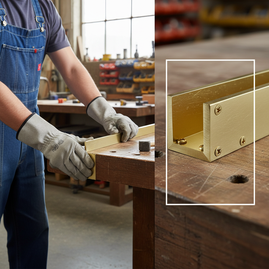 Premium 19mm x 19mm x 3.2mm Plain Finish Brass Channel for Durability and Strength