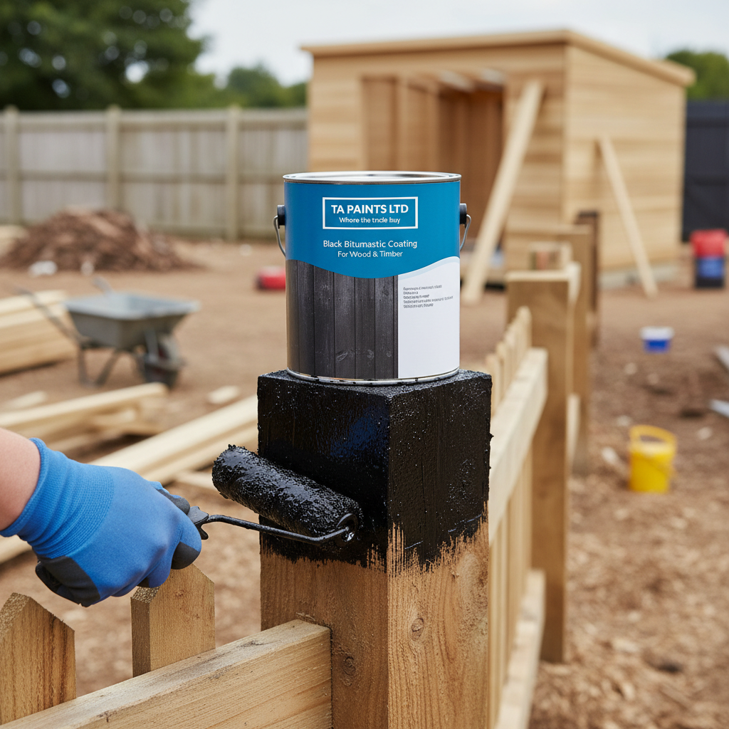Premium Bitumen Paint for Wood & Timber - Waterproof Protective Coating for All Surfaces