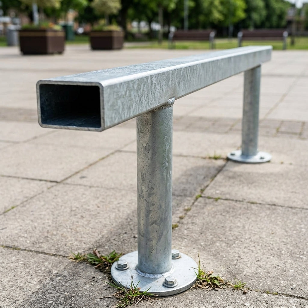 Steel Perch Bench 1000mm or 1500mm – Galvanised (view 2)