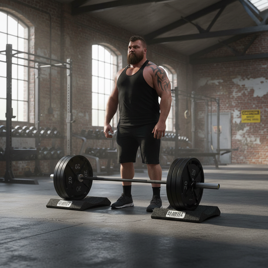 Premium Deadlift Deadener Gym Tiles - Rubber Cushioning for Weight Plates with Improved Impact Surface Area