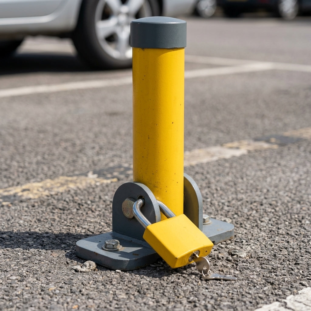 Fold Down Lockable Parking Post with Fire Brigade Access (view 2)