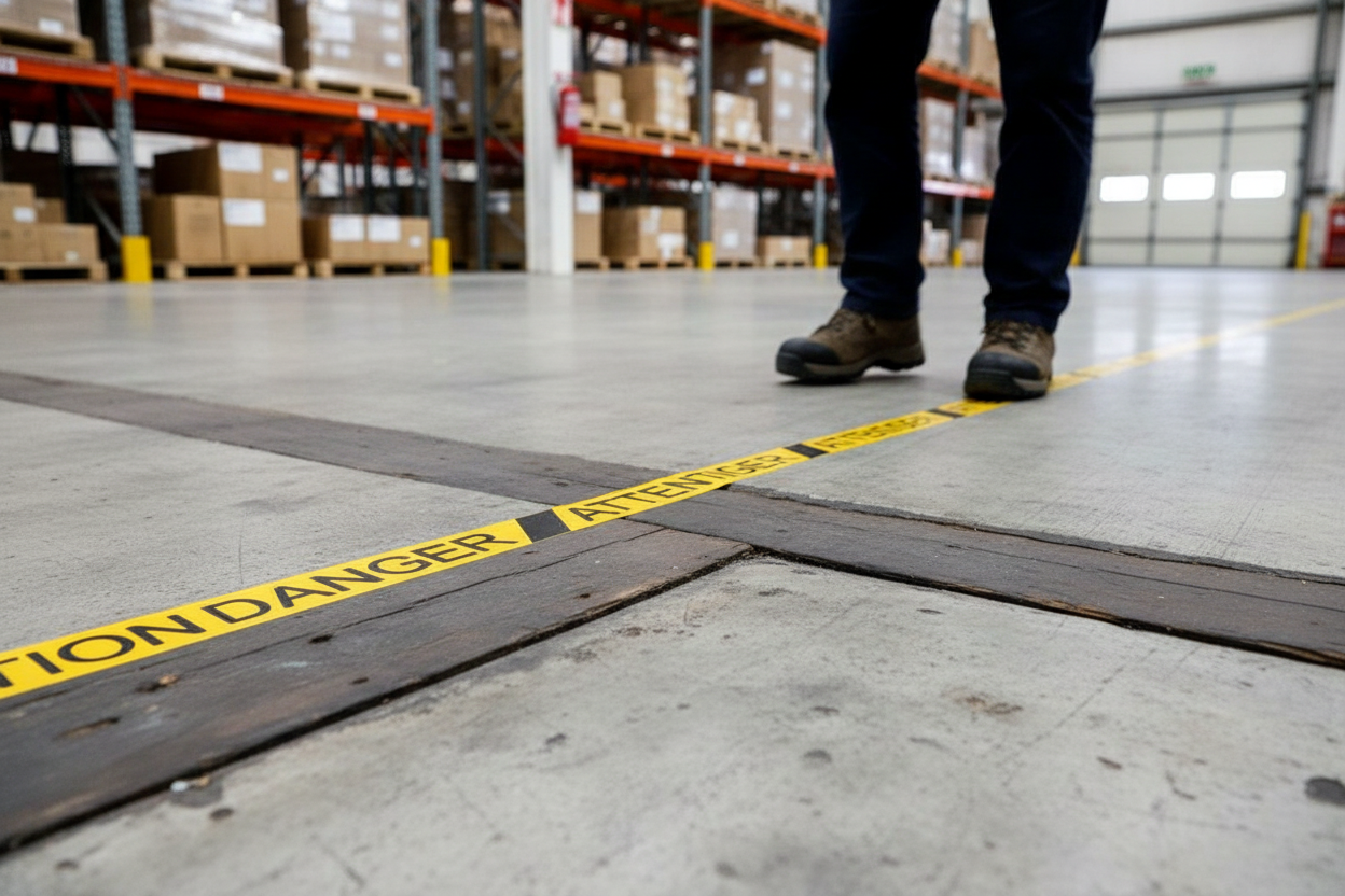 Premium High-Performance Anti-Slip Warning Tape 75mm x 18.3mm - Durable, Chemical Resistant, and Highly Visible for Hazardous Areas