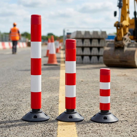 Self-righting traffic post 460–1000mm polyethylene red