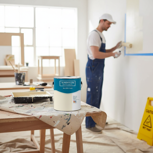 Premium Universal PU Enamel Cream Paint for Indoor and Outdoor Use - Quick Drying, Durable Finish in Multiple Sizes and Finishes