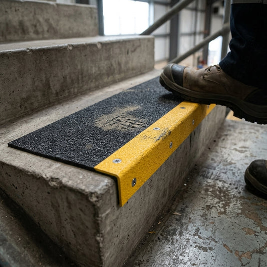 55mm x 55mm GRP Stair Tread Cover – Anti-Slip Protection