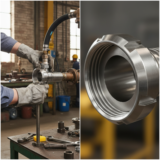 Premium Heavy Duty SS Union Nut for Enhanced Tightening with Multiple Slots, Available in Sizes 1” to 4”