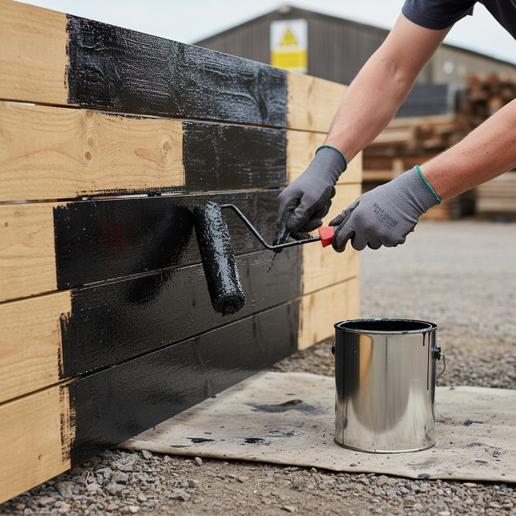 Premium Bitumen Paint for Wood & Timber - Waterproof Protective Coating for All Surfaces