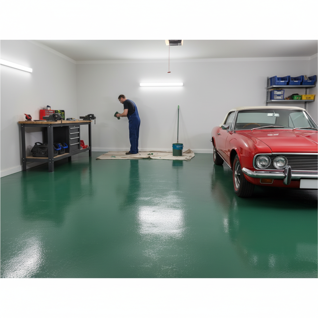 Premium Universal PU Enamel Garage Floor Paint - Durable, Chemical Resistant, Easy-Clean Finish for Concrete and Metal Floors