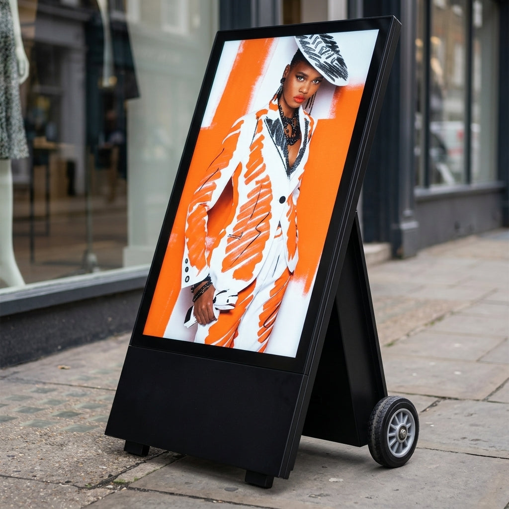 Outdoor Battery Powered Digital A-Board | IP65 | 700cd/m² | 27hr (view 2)