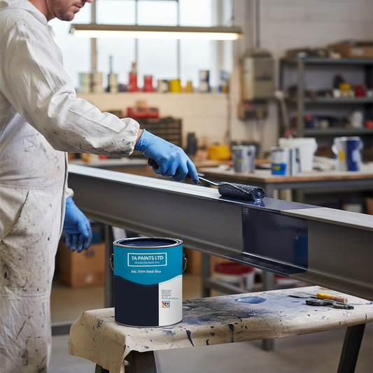 Premium Universal PU Enamel Paint - RAL 5004 Black Blue, Weatherproof, Multi-Surface Application