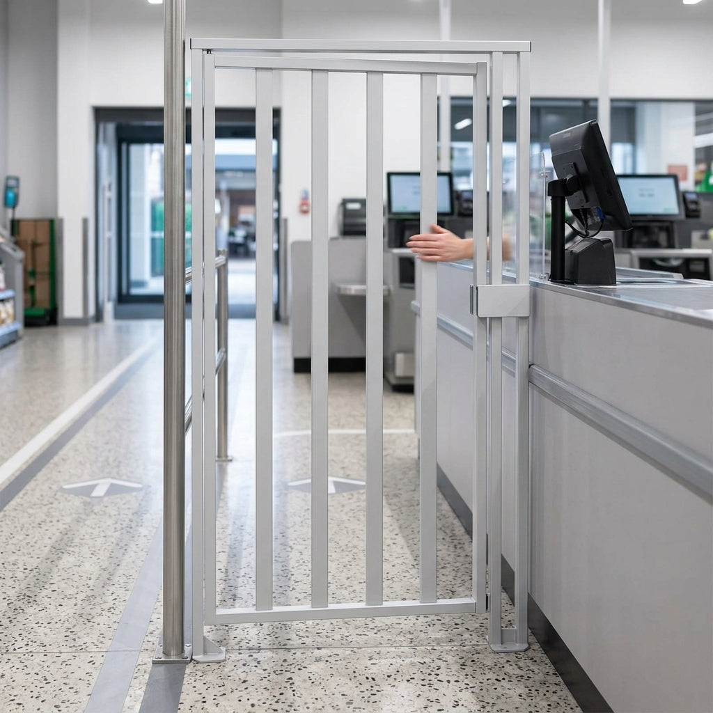 2125mm Manual Full Height Pedestrian Gate with Maglock
