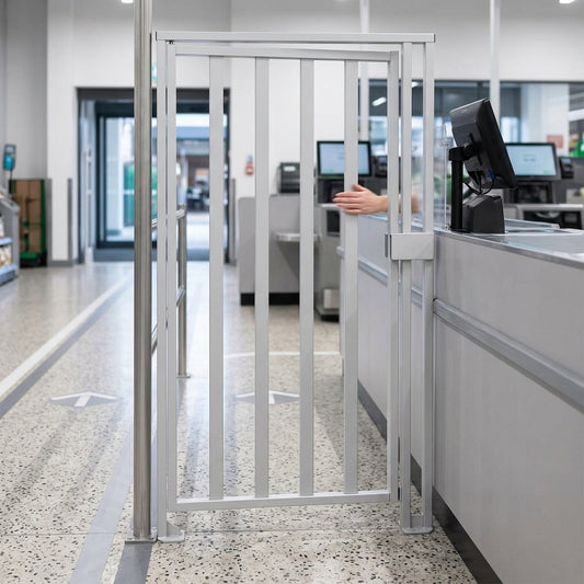2125mm Manual Full Height Pedestrian Gate with Maglock