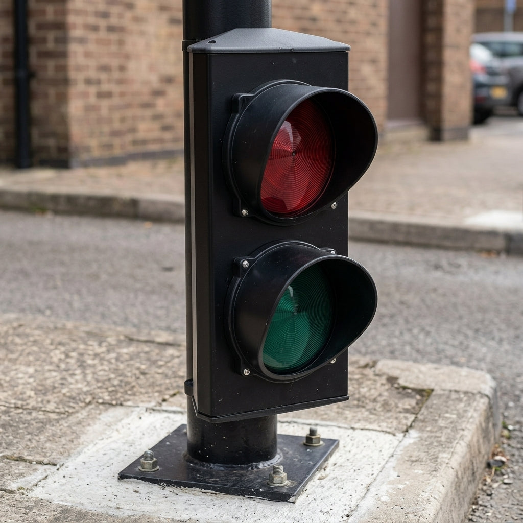 24V LED traffic light for bollard systems – red & green (view 2)