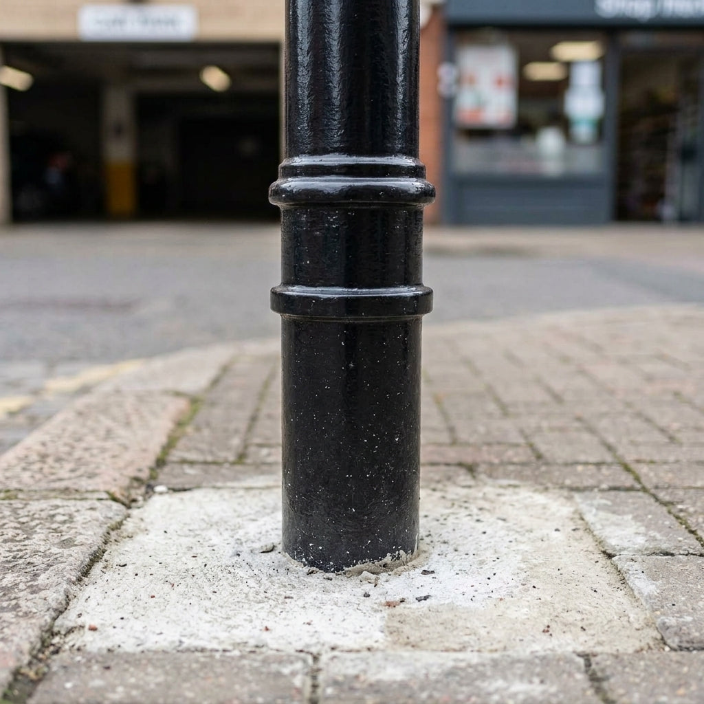 1300mm Manchester Bollard Galvanised Root Fixed (view 2)