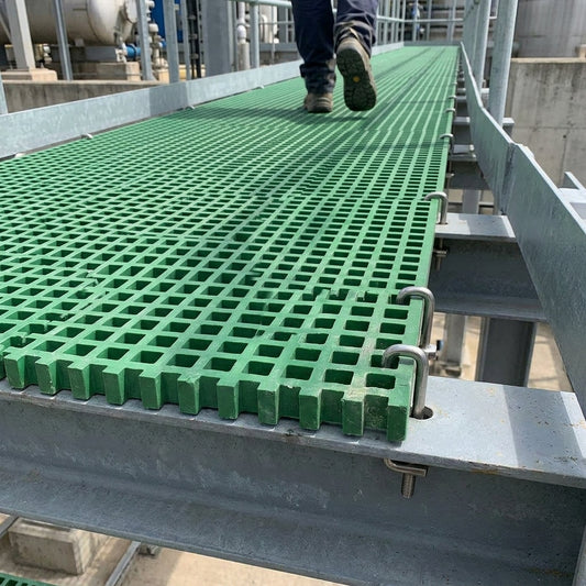 14mm Thick Mini Mesh GRP Grating Panels - Non-Slip Surface