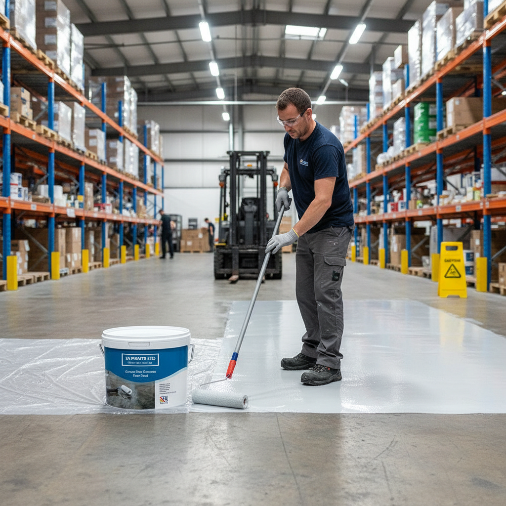 Premium Solvent-Free Epoxy Floor Paint for Heavy Traffic Areas - Durable, Chemical-Resistant Finish for Garages and Industrial Spaces