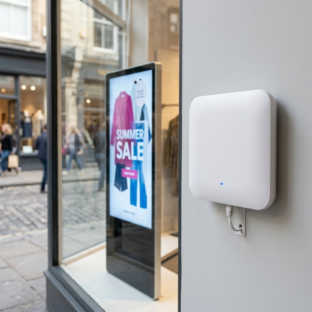Enterprise WiFi 6 access point for retail displays
