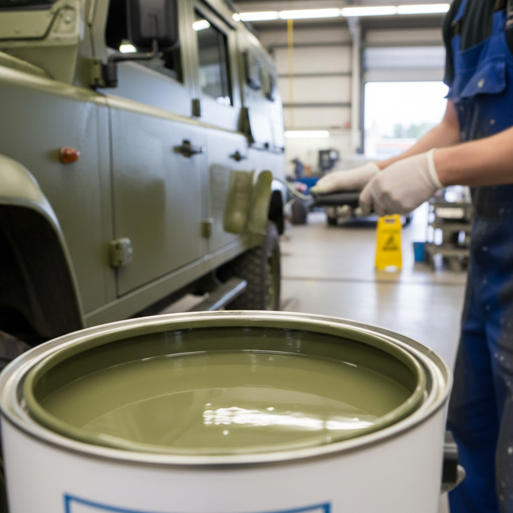 Premium Military Vehicle Paint - Universal PU Enamel for Durable Coating in Gloss, Satin, and Matt Finishes