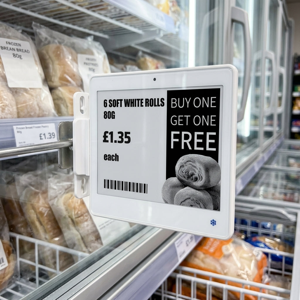 4.2" electronic shelf label, low-temperature freezer rated (view 2)