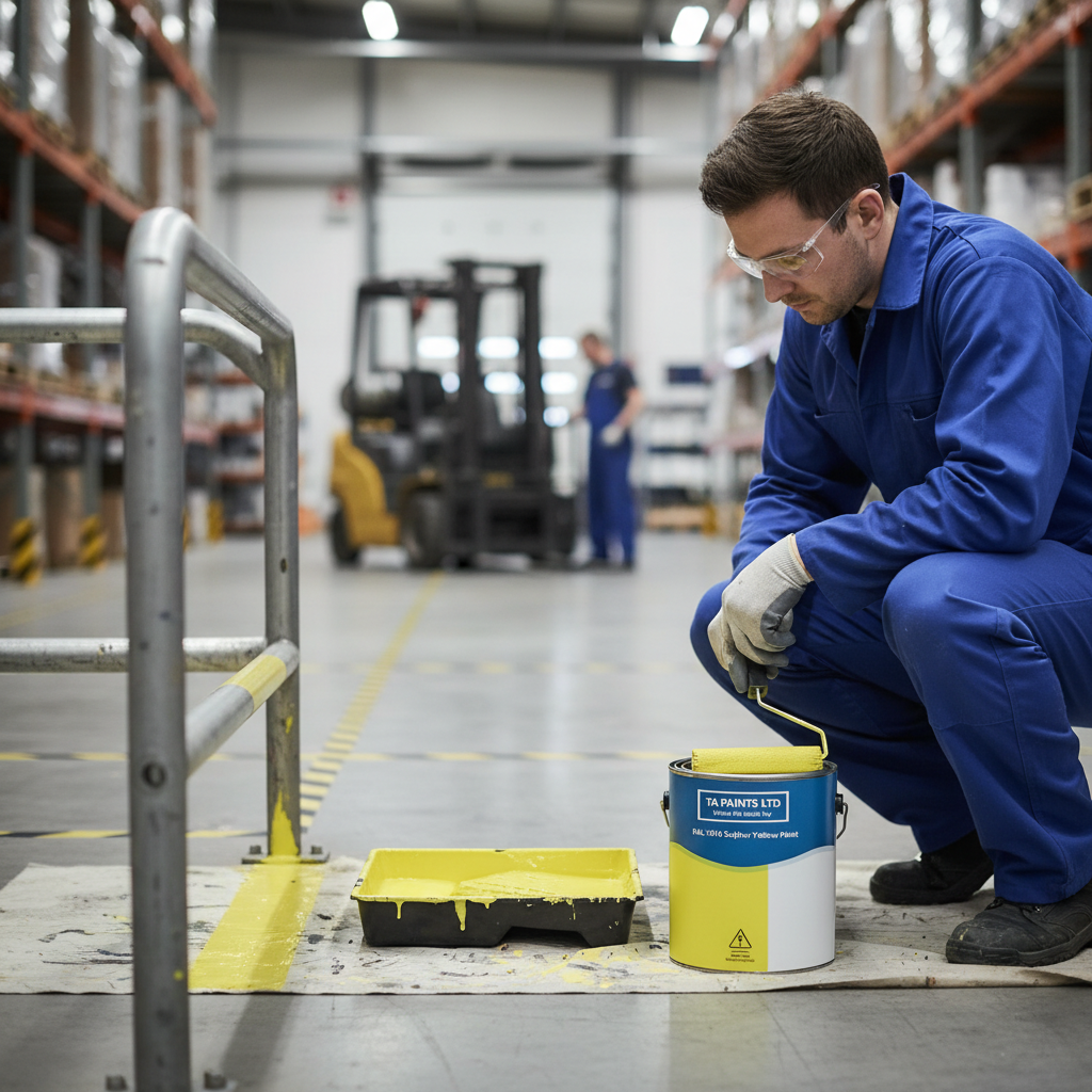 Premium High-Visibility Sulphur Yellow Paint for Safety Markings and Commercial Applications
