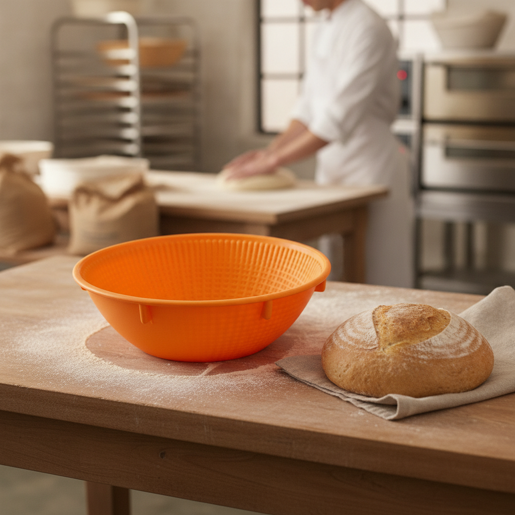 Polypropylene Round Bread Proofing Basket 1kg for Home & Commercial Use