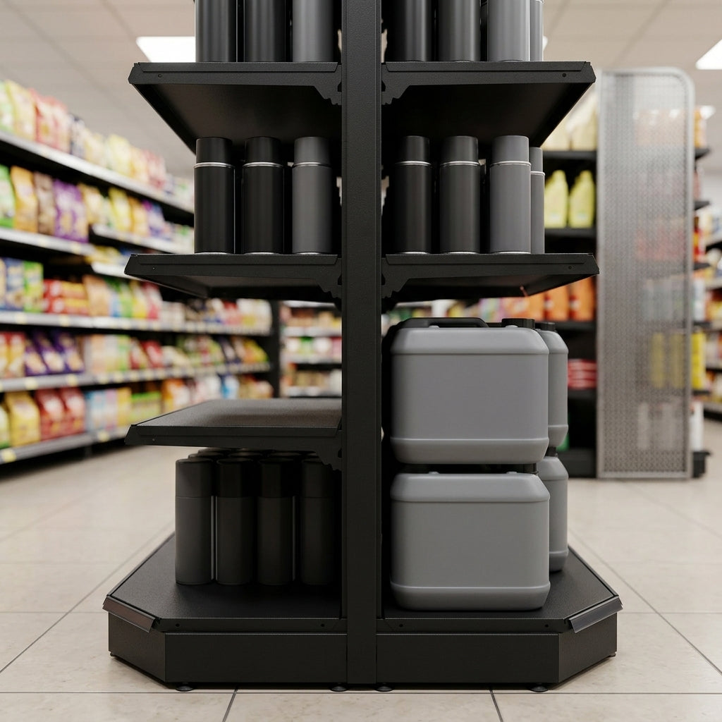 2.4m High Corner Shelving Bay 370mm Base 300mm Uppers (view 2)