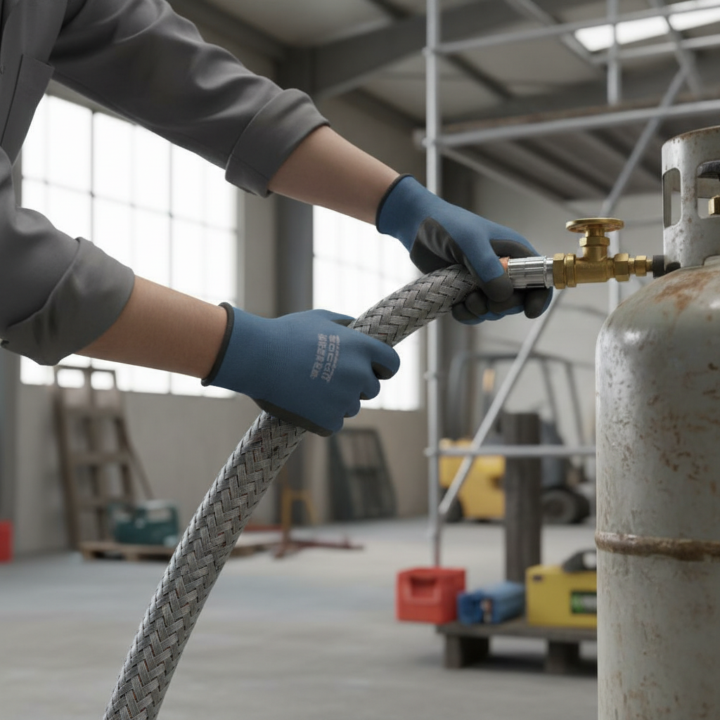 Premium Heavy Duty LPG Galvanised Overbraid Hose for Liquid Propane Gas Applications - ISO 3821 Compliant