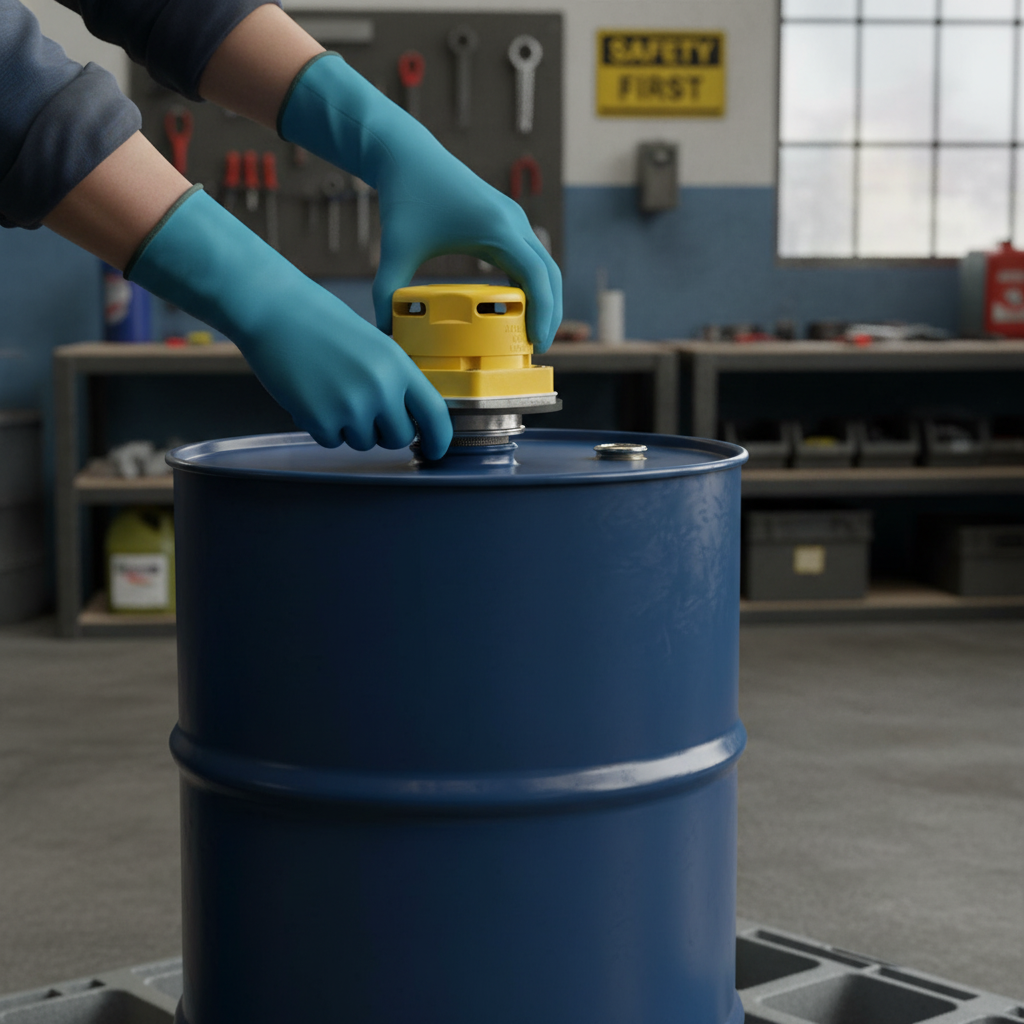 Justrite® Safety Drum Vent - 08005 ||Made From Polyethylene & Plated Steel