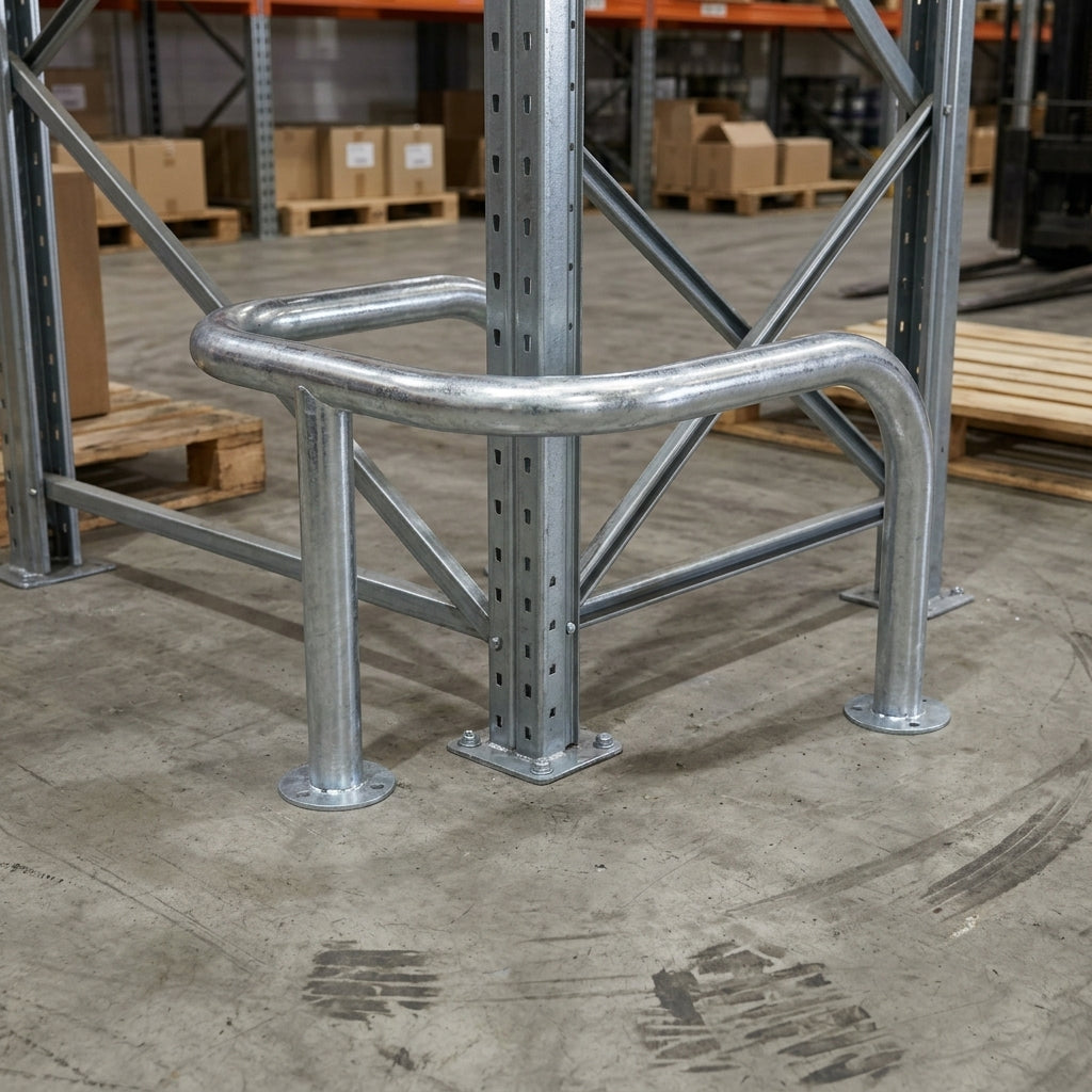 500 × 700mm EV charging point column protector, mild steel