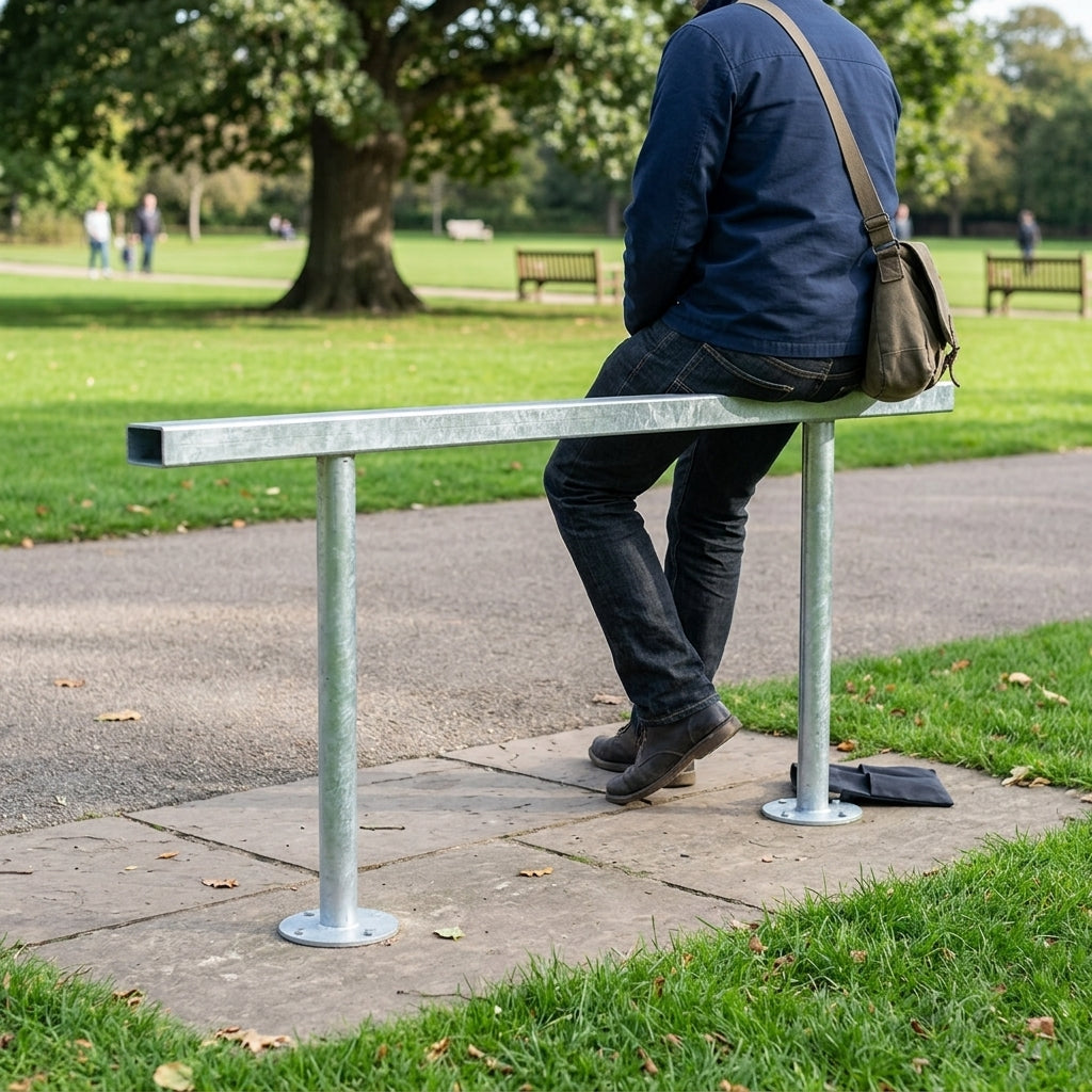 Steel Perch Bench 1000mm or 1500mm – Galvanised