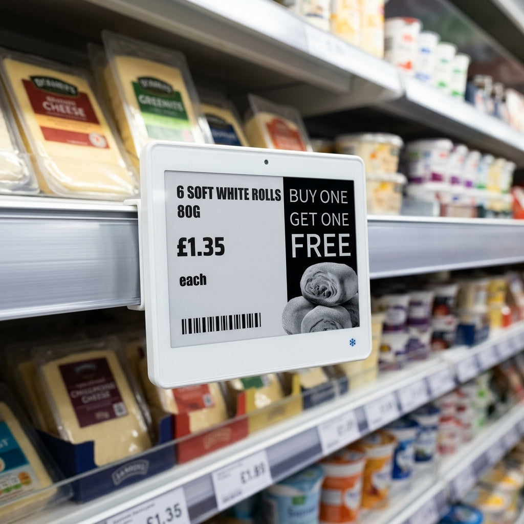 4.2" electronic shelf label, low-temperature freezer rated