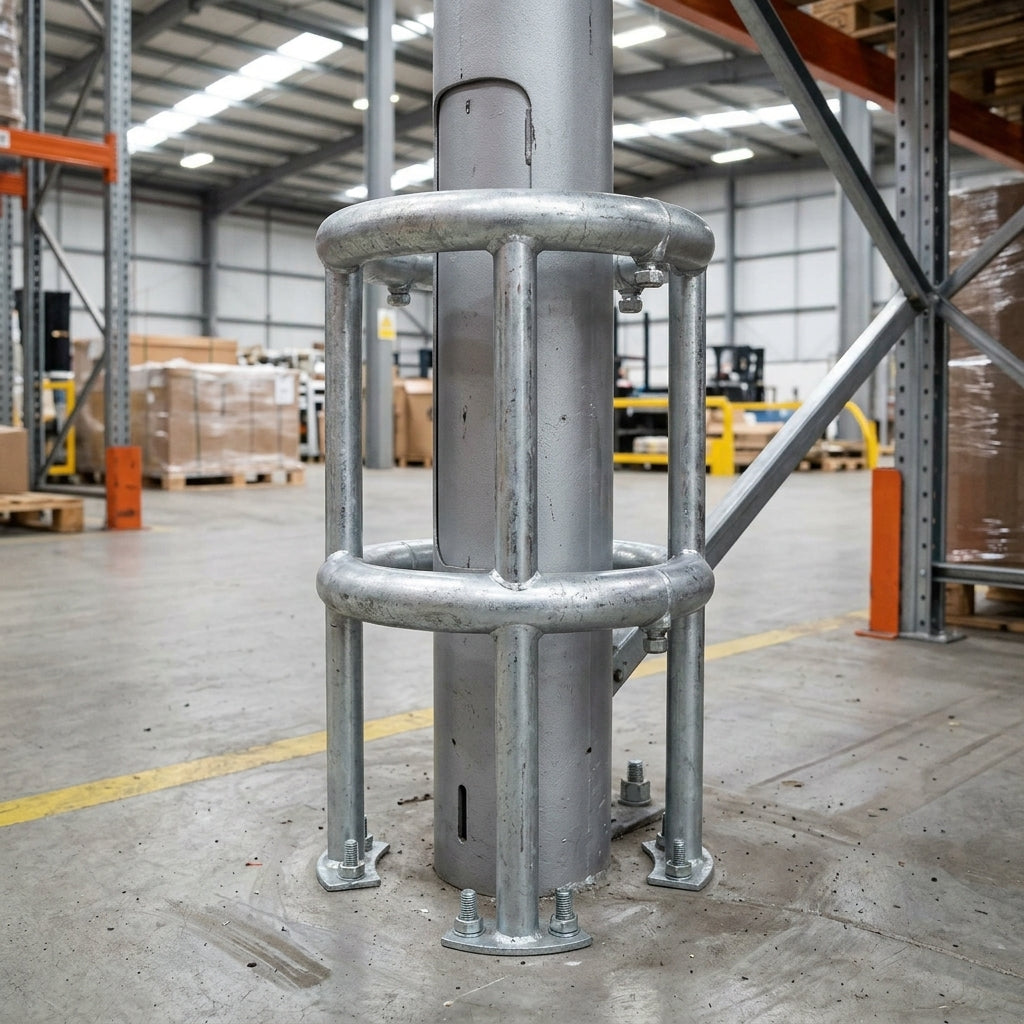 600mm Column Protector | 350mm Outer Diameter Steel Guard (view 2)