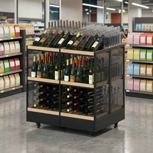 1560mm Three-Tier Wine & Spirits Display Stand