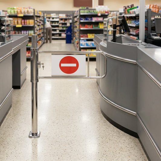 Lockable Manual Mechanical Swing Gate, Checkout & Entrance Control