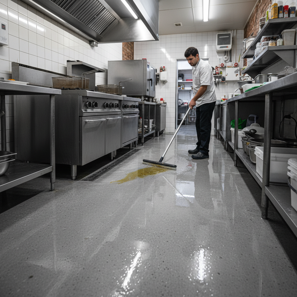 Premium Two Pack Epoxy Industrial Kitchen Concrete Floor Sealer for Maximum Durability and Protection Against Spills and Chemicals