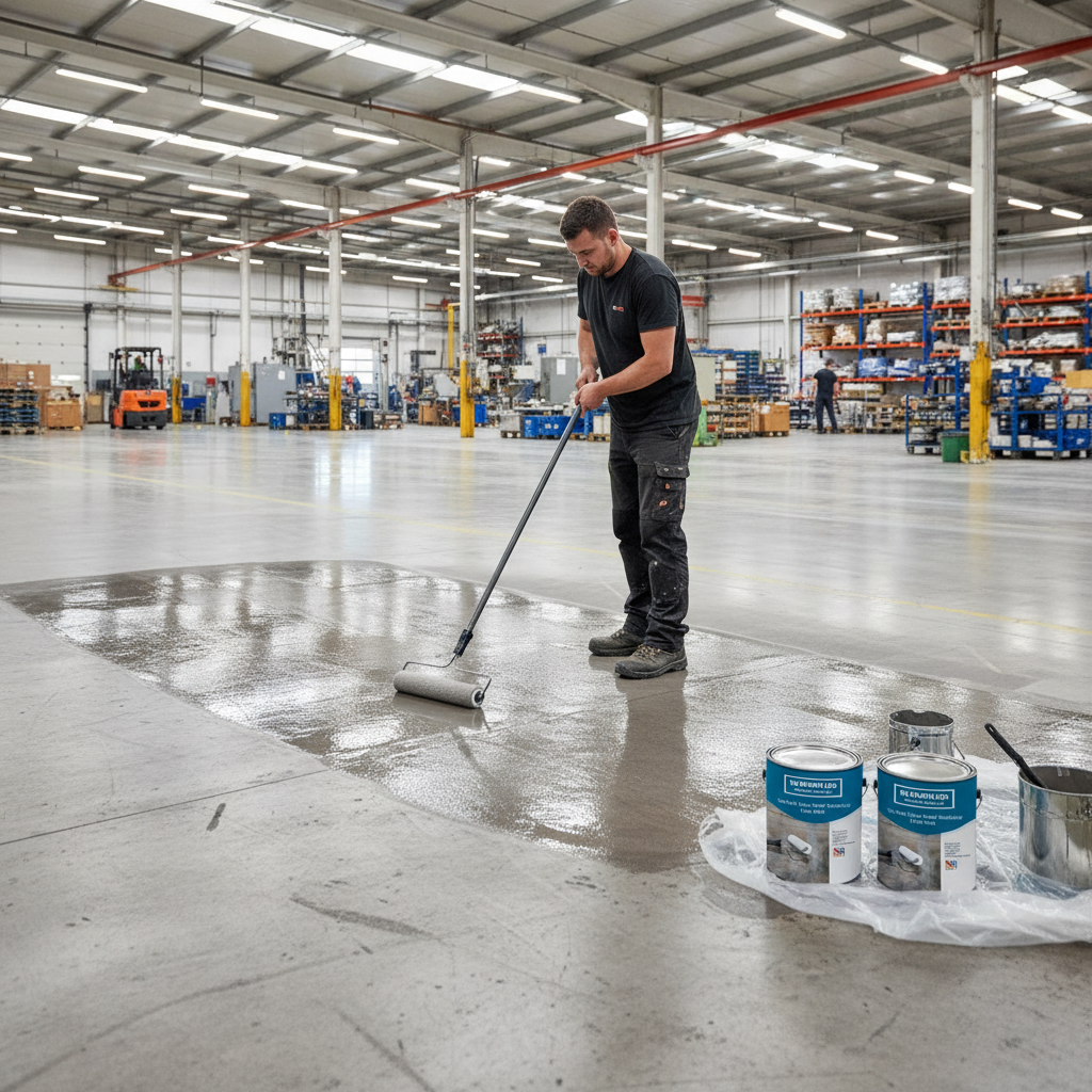 Premium Two Pack Epoxy Dust Sealer Clear Industrial Floor Paint for Heavy Traffic Durability