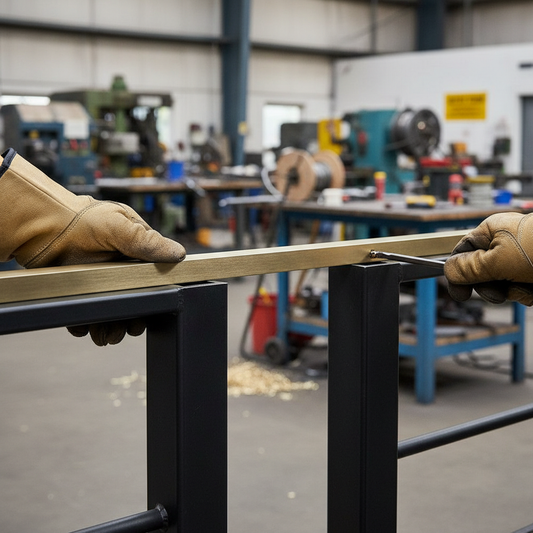 Premium 9.53mm (3/8") Brushed Polished Brass Square Bar for Furniture and Architectural Applications