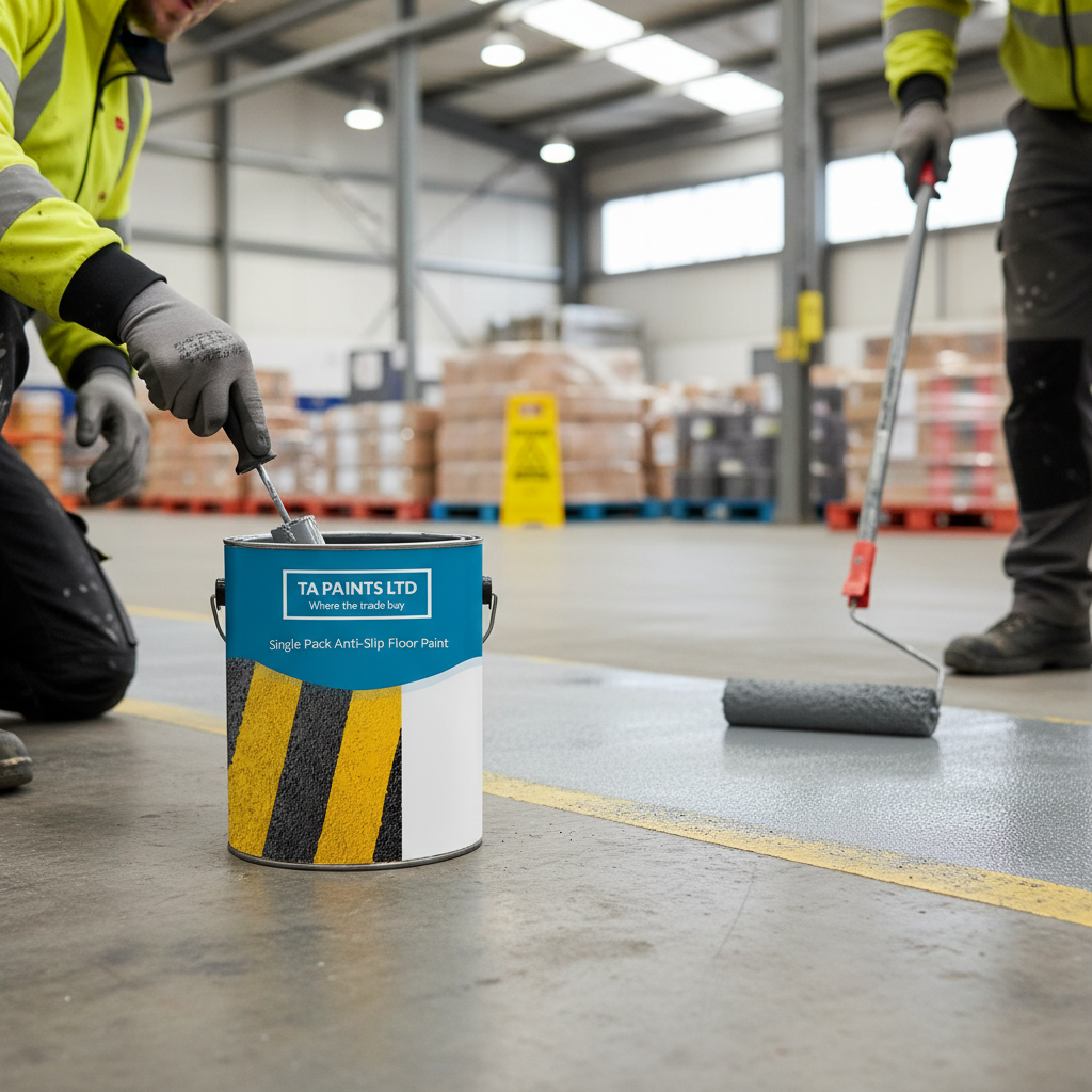 Premium Non-Slip Polyurethane Floor Paint - Primes, Seals, and Protects with Anti-Slip Finish