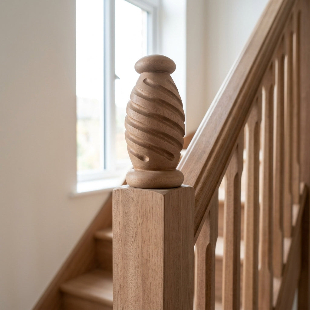 90mm Twist Cap - Sapele Wood
