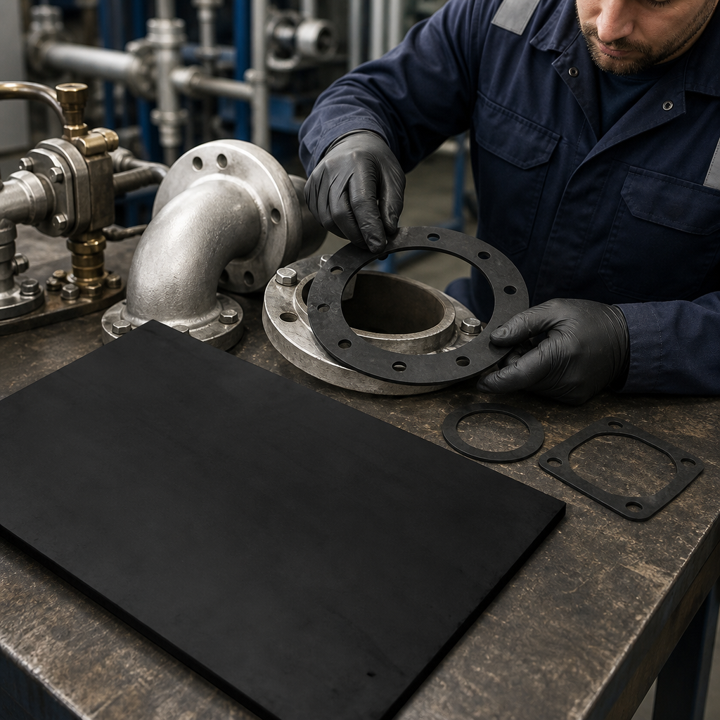 Fuel Grade Black Nitrile/PVC Rubber Sheet for Gaskets and Seals